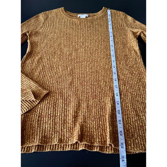 H&M Mustard Yellow/Brown Speckled Pullover Sweater sz S - Picture 10 of 13